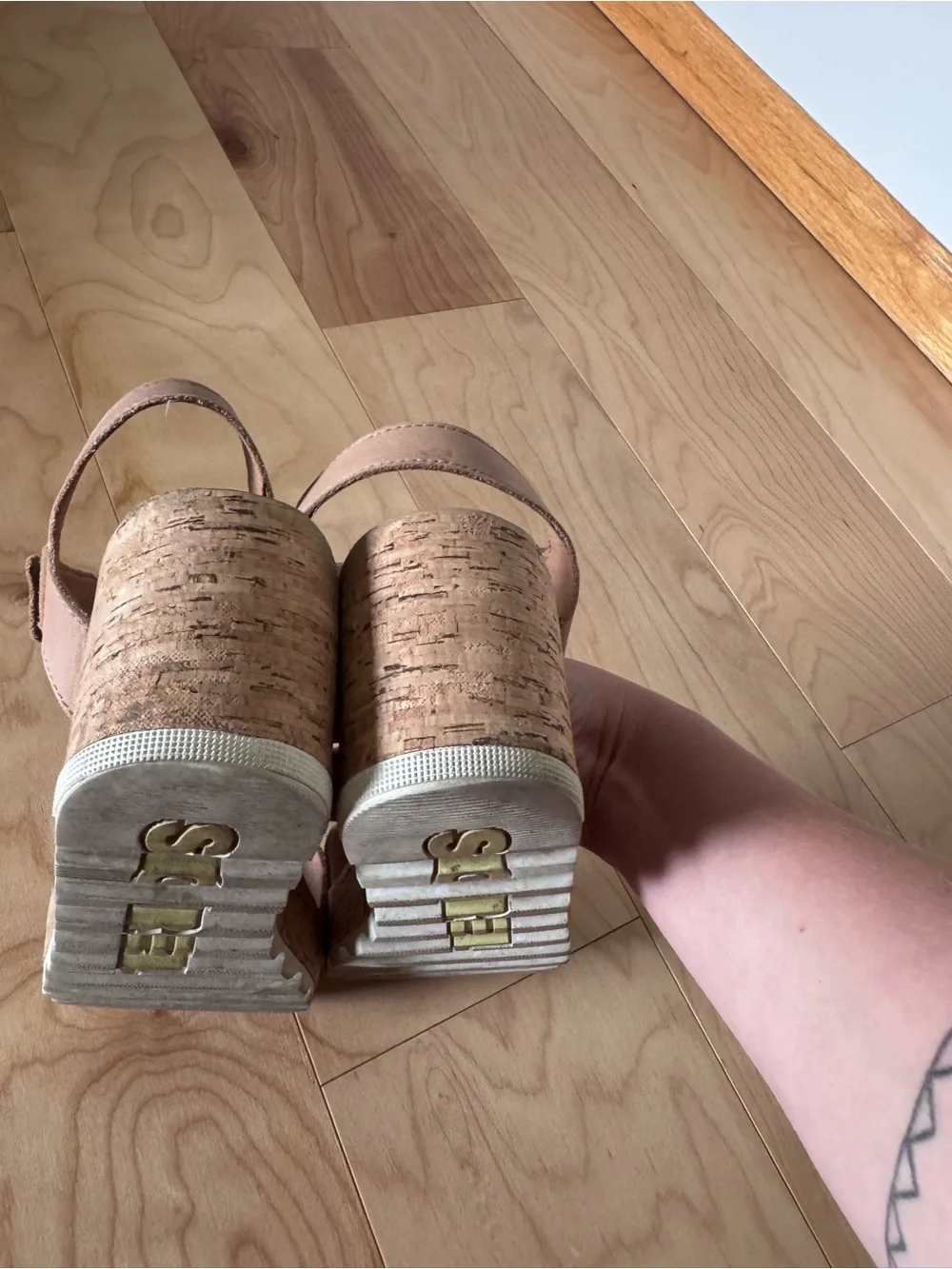 Sorel Women's Nude/Tan Cork Wedge Sandals